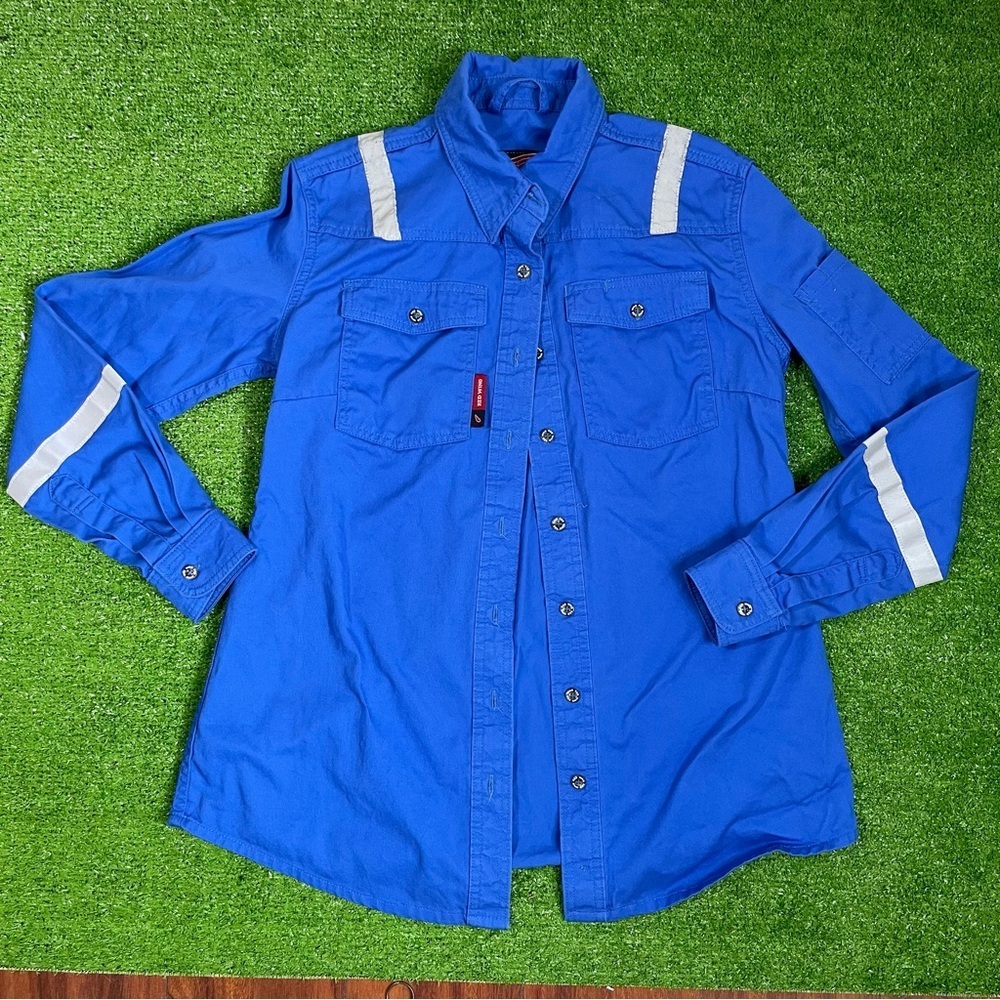 Red Wing safety shirt womens xl button up Reflective Workwear Utility‎ Pockets